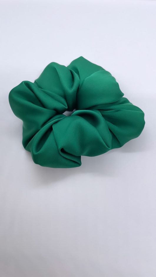 Satynowa gumka mini Zielony Szmaragd