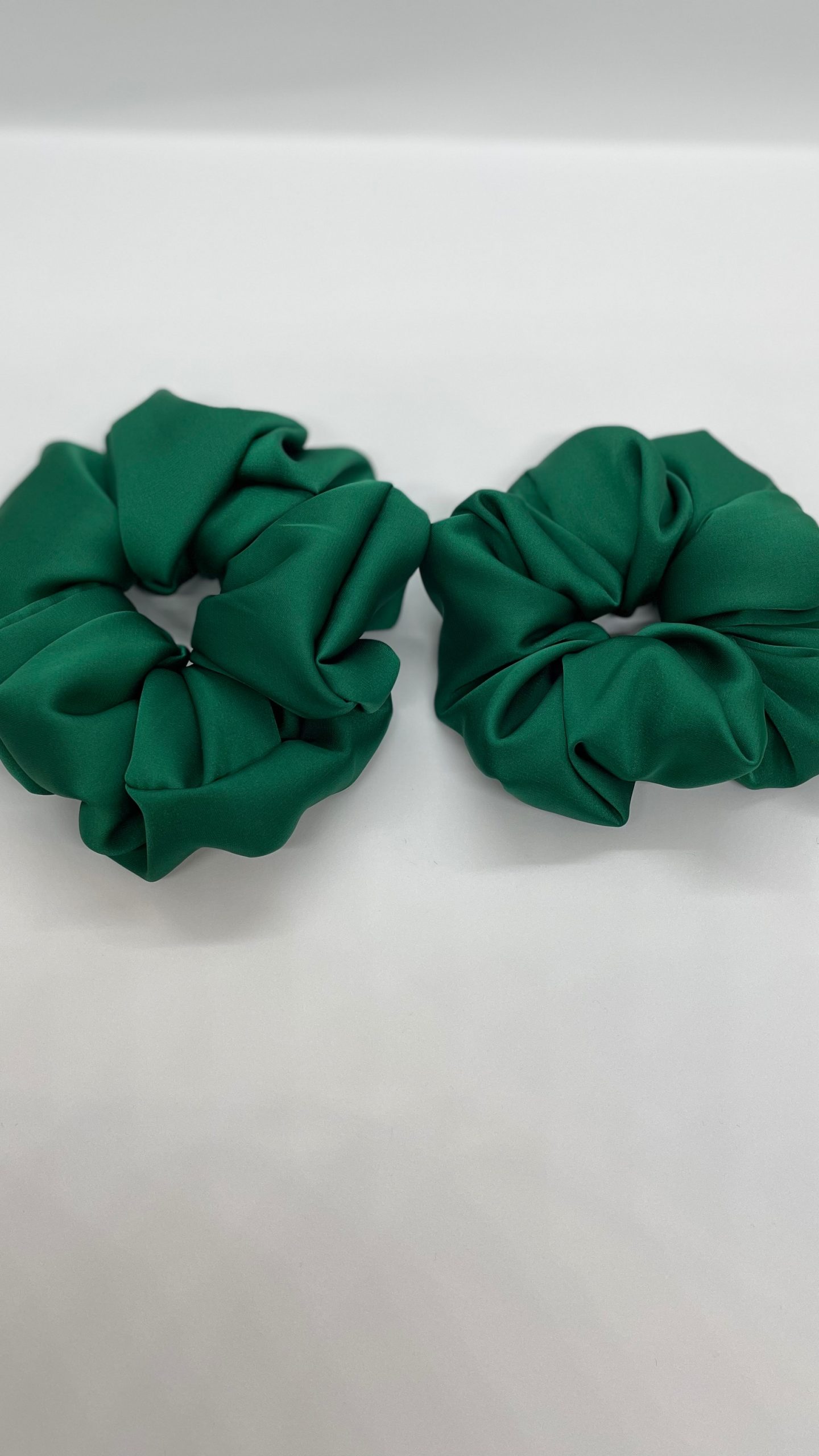 Komplet jedwabnych gumek mini & medium Butelkowa zieleń